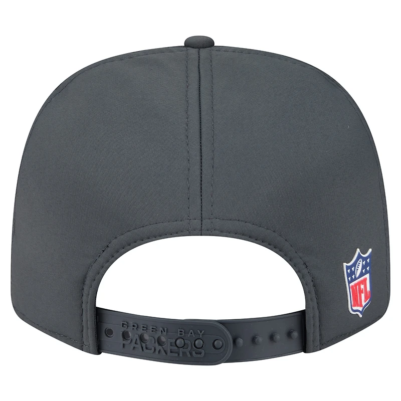 Men's New Era Charcoal Green Bay Packers 2025 Sideline Cold Weather 9SEVENTY Adjustable Hat