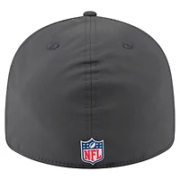 Casquette ajustée New Era 59FIFTY pour homme, coloris anthracite, Green Bay Packers 2025 Sideline, modèle rétro temps froid.