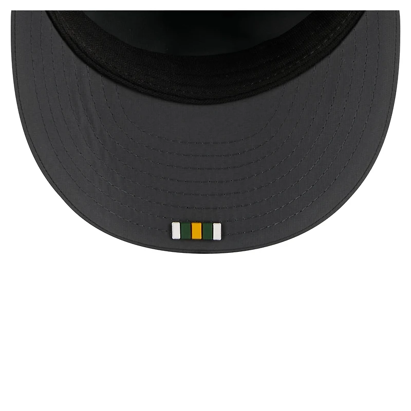 Men's New Era Charcoal Green Bay Packers 2025 Sideline Cold Weather Retro Crown 59FIFTY Fitted Hat