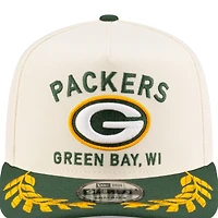 Men's New Era Cream/Green Green Bay Packers 2025 NFL Draft 9FIFTY A-Frame Snapback Hat