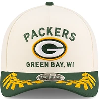 Casquette ajustable New Era 9FORTY M-Crown A-Frame pour homme, couleur crème/vert, des Packers de Green Bay, draft NFL 2025