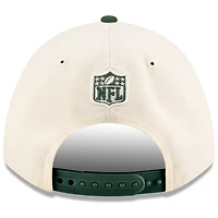 Casquette ajustable New Era 9FORTY M-Crown A-Frame pour homme, couleur crème/vert, des Packers de Green Bay, draft NFL 2025