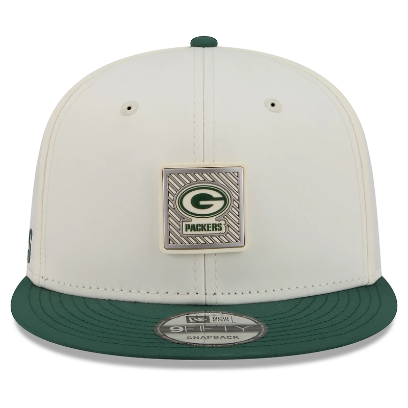 Men's New Era Cream/Green Green Bay Packers 2026 NFL Training Camp 9FIFTY Snapback Hat