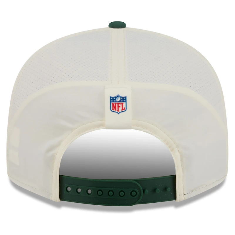 Men's New Era Cream/Green Green Bay Packers 2026 NFL Training Camp 9FIFTY Snapback Hat
