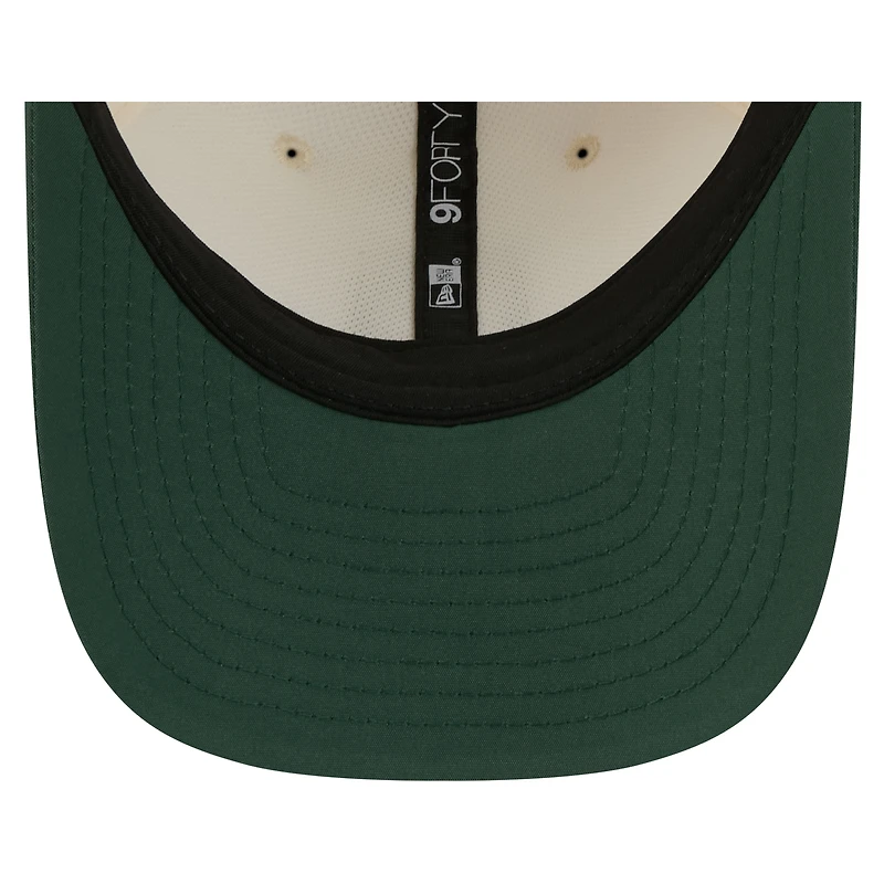 Casquette ajustable New Era crème/verte Green Bay Packers 2026 NFL Training Camp 9FORTY pour homme