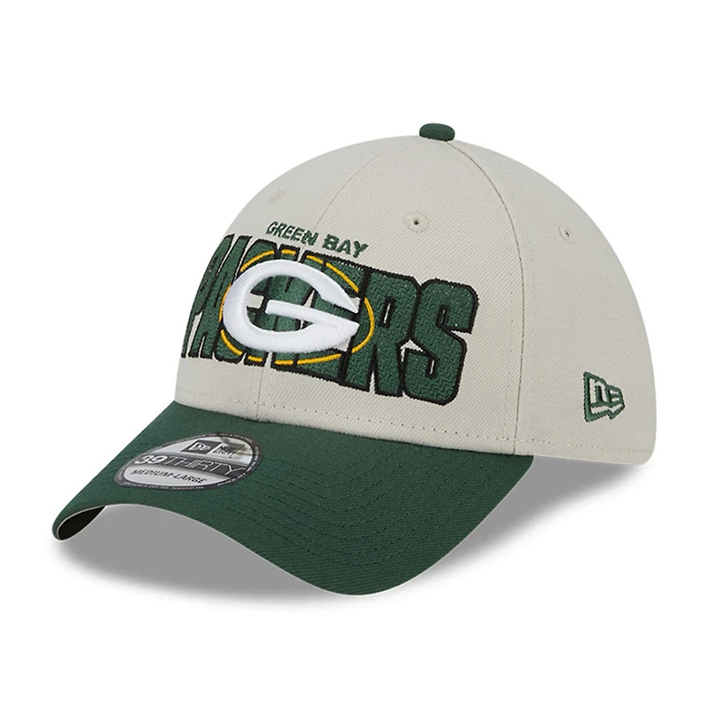 Casquette flex New Era Green Bay Packers 2023 NFL Draft 39THIRTY pour homme