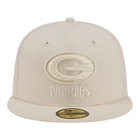 Casquette ajustée New Era 59FIFTY crème pour homme, Green Bay Packers Color Pack