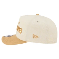Men's New Era  Cream Green Bay Packers Herringbone 9FIFTY A-Frame Snapback Hat
