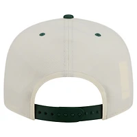 Men's New Era Cream Green Bay Packers Oversized Slogan 9FIFTY Snapback Hat