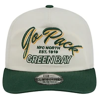 Men's New Era Cream Green Bay Packers Script 19TWENTY Adjustable Hat