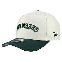 Men's New Era  Cream Green Bay Packers Upside Down 9FIFTY A-Frame Snapback Hat