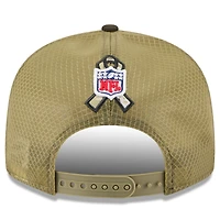 Men's New Era  Dark Green Green Bay Packers 2025 Salute to Service Split Panel 9FIFTY Snapback Hat