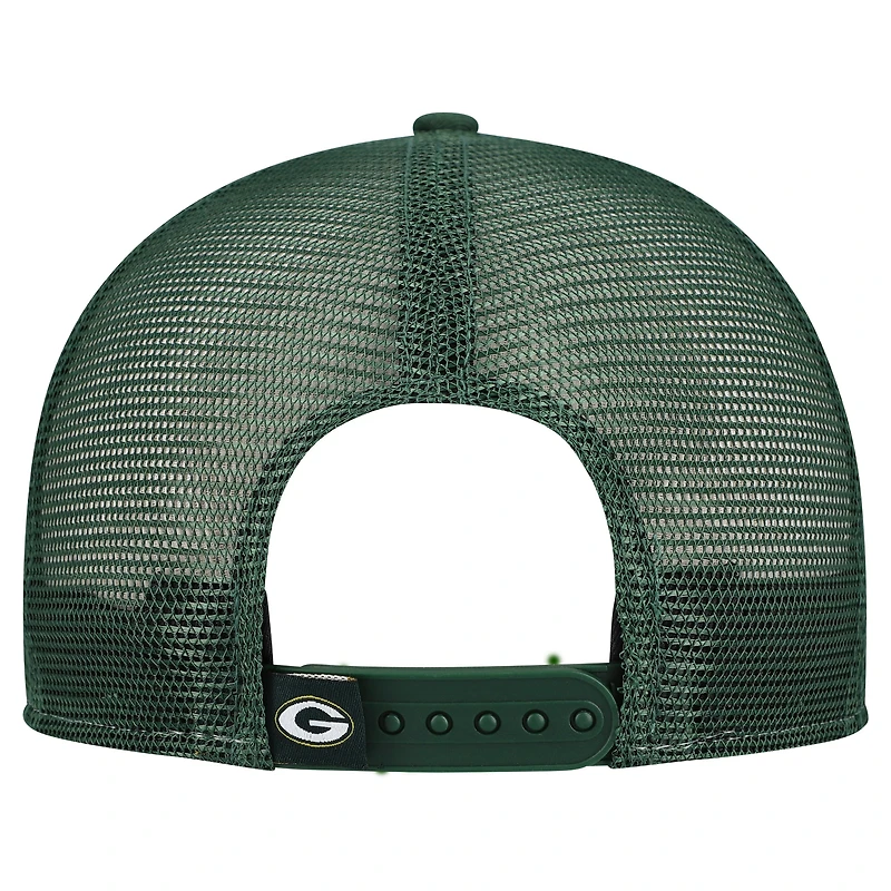 Men's New Era Gold/Green Green Bay Packers Outdoor Split Panel 9FIFTY Snapback Hat