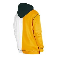 Sweat à capuche enfiler raglan Third Down Split Green Bay Packers New Era pour homme, or/blanc