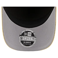 Men's New Era Gold Green Bay Packers Cord Corduroy 9FORTY A-Frame Adjustable Hat