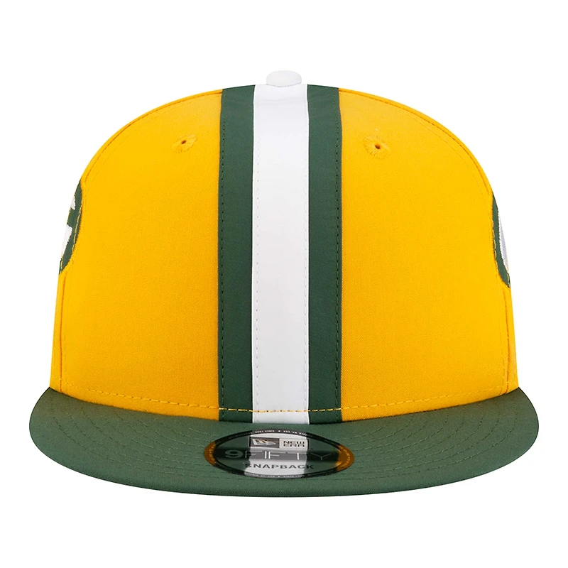 Casquette Snapback 9FIFTY pour homme New Era Gold Green Bay Packers