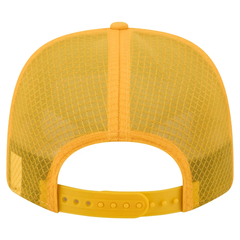 Men's New Era Gold Green Bay Packers Micro Badge 9SEVENTY Adjustable Hat