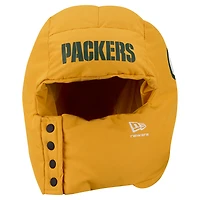 Men's New Era  Gold Green Bay Packers Puffer Balaclava