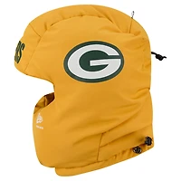 Men's New Era  Gold Green Bay Packers Puffer Balaclava