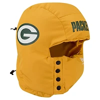 Men's New Era  Gold Green Bay Packers Puffer Balaclava