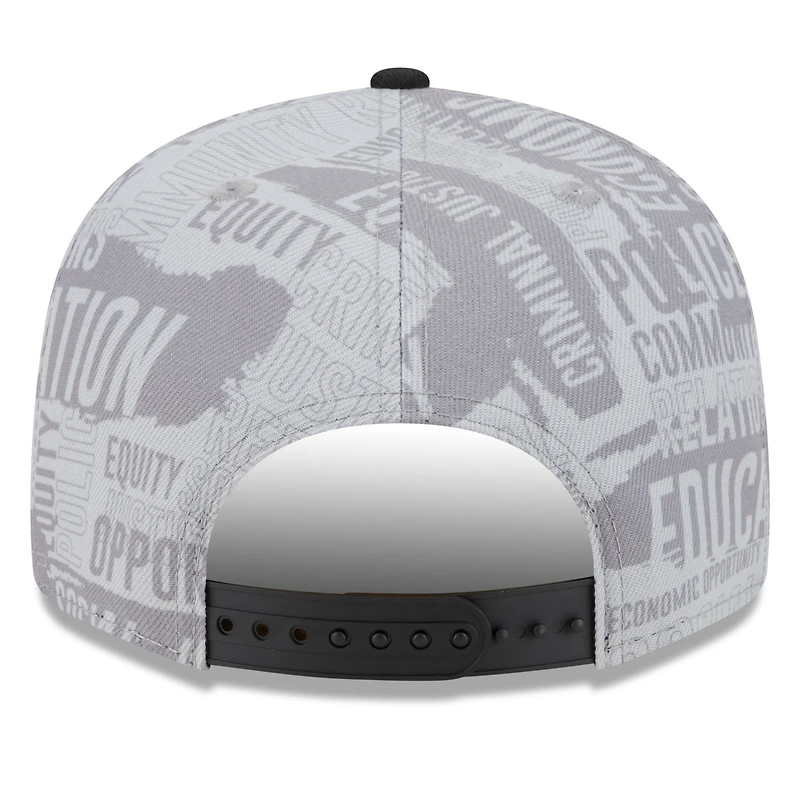 Casquette Snapback 9FIFTY New Era pour hommes, gris/noir, Green Bay Packers Inspire Change