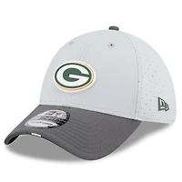 Men's New Era  Gray/Graphite Green Bay Packers 2025 NFL Training Camp 39THIRTY Flex Hat