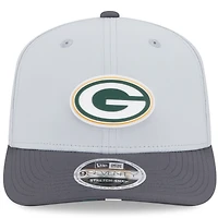 Men's New Era  Gray/Graphite Green Bay Packers 2025 NFL Training Camp 9SEVENTY Adjustable Hat