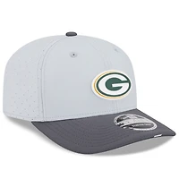 Men's New Era  Gray/Graphite Green Bay Packers 2025 NFL Training Camp 9SEVENTY Adjustable Hat