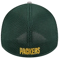 Casquette flexible 39THIRTY Pipe New Era pour hommes, gris/vert, Green Bay Packers