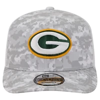 Men's New Era Gray Green Bay Packers 2025 Salute to Service Fan Pack 9SEVENTY Adjustable Hat