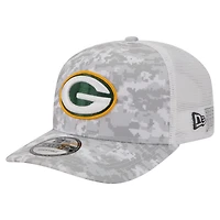 Men's New Era Gray Green Bay Packers 2025 Salute to Service Fan Pack 9SEVENTY Adjustable Hat