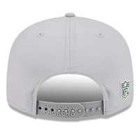 Casquette snapback 9FIFTY grise à panneau fendu des Green Bay Packers 2025 de New Era pour homme