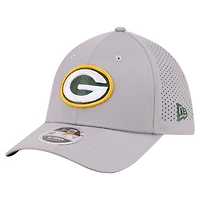 Men's New Era Gray Green Bay Packers 39THIRTY M-Crown Flex Fit Hat