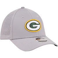 Men's New Era Gray Green Bay Packers 39THIRTY M-Crown Flex Fit Hat