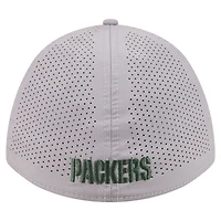 Men's New Era Gray Green Bay Packers 39THIRTY M-Crown Flex Fit Hat
