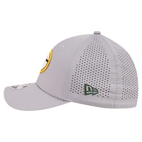 Men's New Era Gray Green Bay Packers 39THIRTY M-Crown Flex Fit Hat