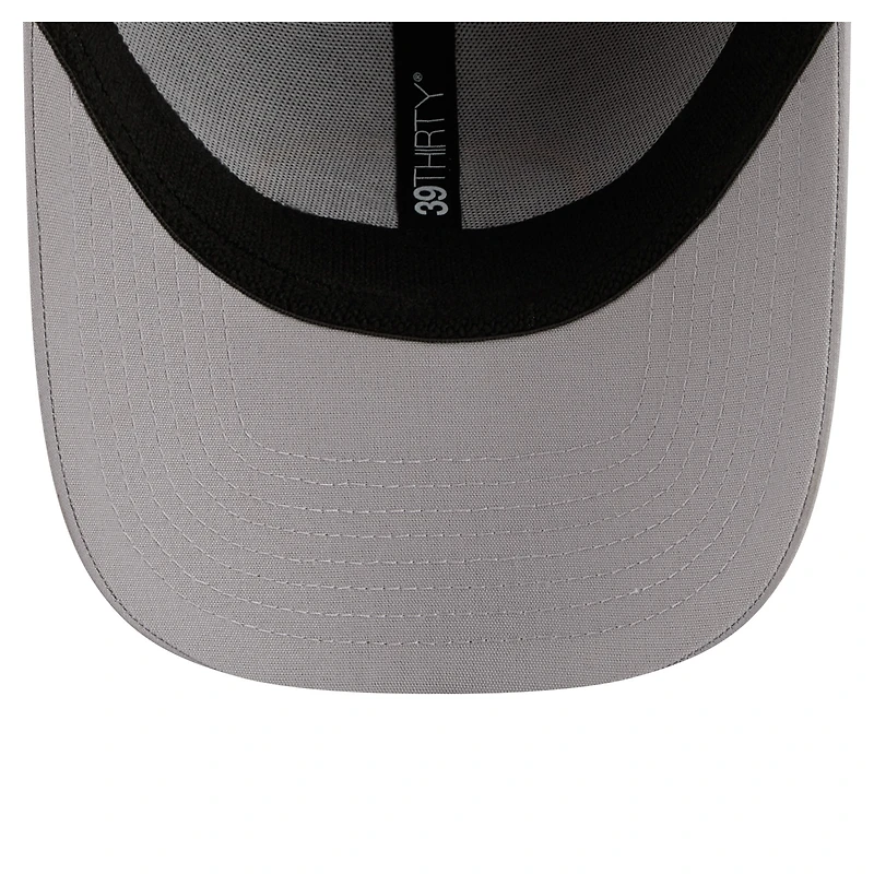 Men's New Era Gray Green Bay Packers Perforated 39THIRTY Flex Hat