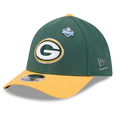 Casquette New Era Flex verte et or Green Bay Packers 2026 NFL Draft 39THIRTY M-Crown pour homme