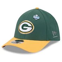 Casquette New Era Flex verte et or Green Bay Packers 2026 NFL Draft 39THIRTY M-Crown pour homme