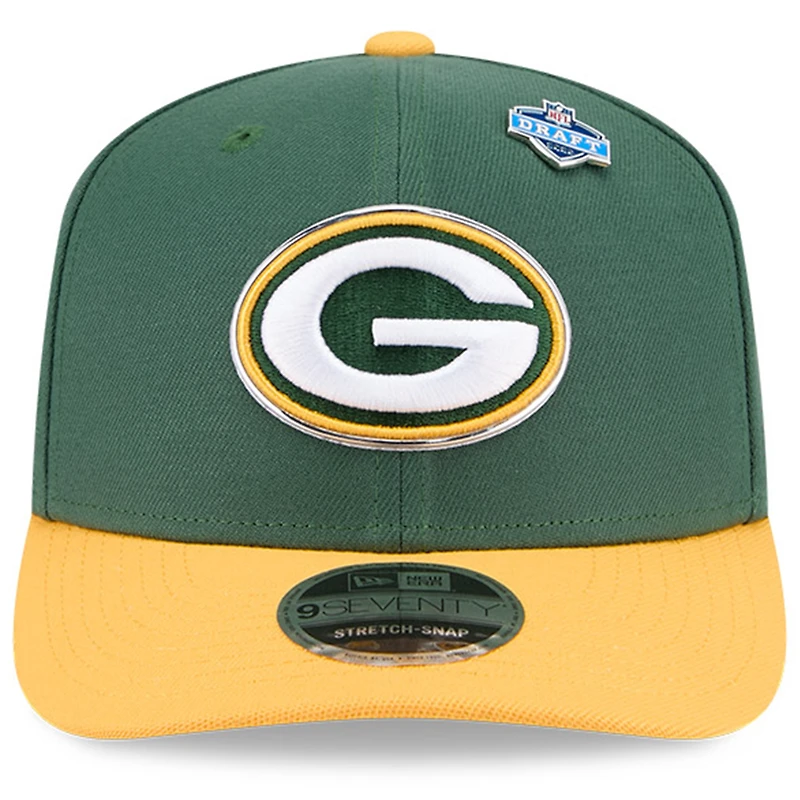 Men's New Era Green/Gold Green Bay Packers 2026 NFL Draft 9SEVENTY Adjustable Hat