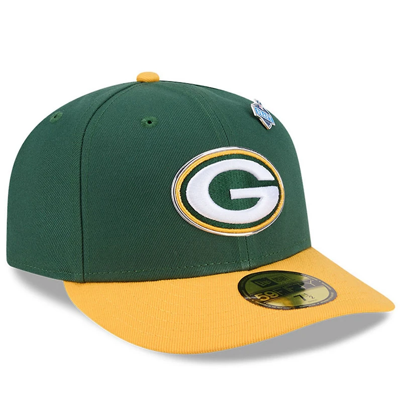 Men's New Era  Green/Gold Green Bay Packers 2026 NFL Draft Pre-Curved 59FIFTY Fitted Hat
