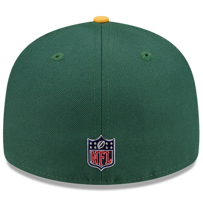 Men's New Era Green/Gold Green Bay Packers 2026 NFL Draft Pre-Curved 59FIFTY Fitted Hat
