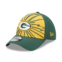 Casquette Flex New Era pour homme Green Bay Packers Shattered 39THIRTY vert/doré