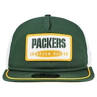 Men's New Era Green/White Green Bay Packers Patch 19TWENTY Adjustable Hat