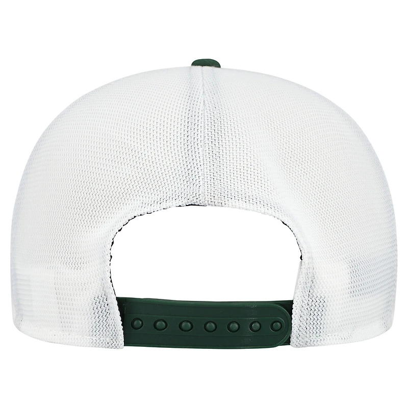 Men's New Era Green/White Green Bay Packers Patch 19TWENTY Adjustable Hat
