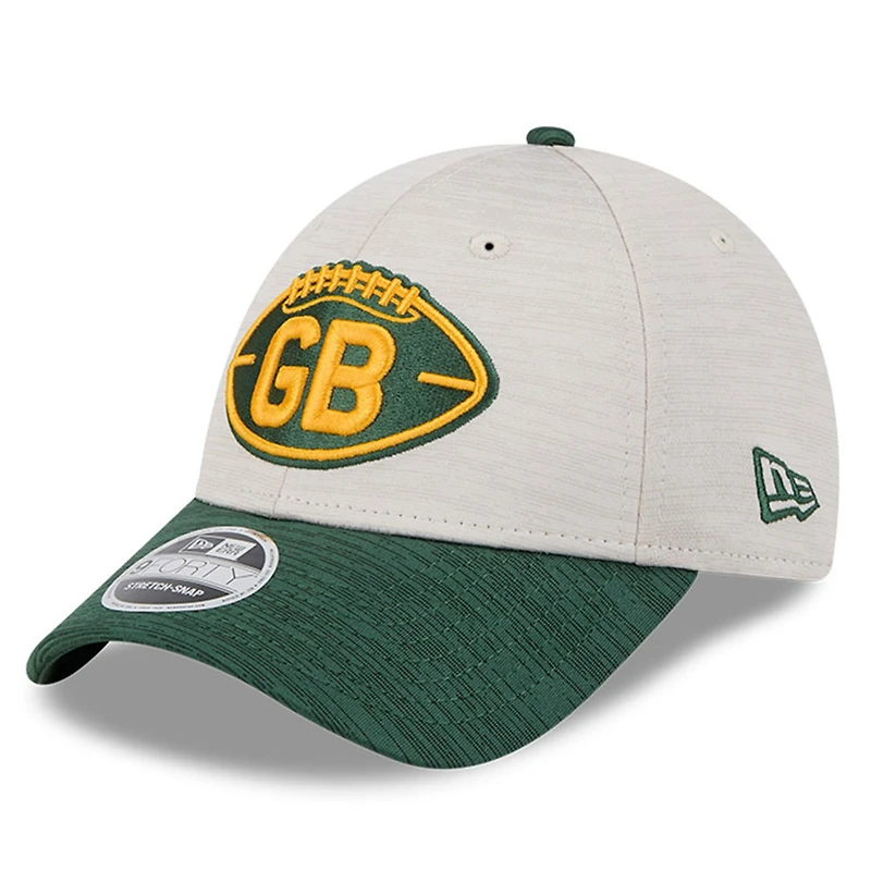 Casquette réglable Green Bay Packers 2024 Sideline 9FORTY New Era pour homme