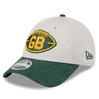 Casquette réglable Green Bay Packers 2024 Sideline 9FORTY New Era pour homme