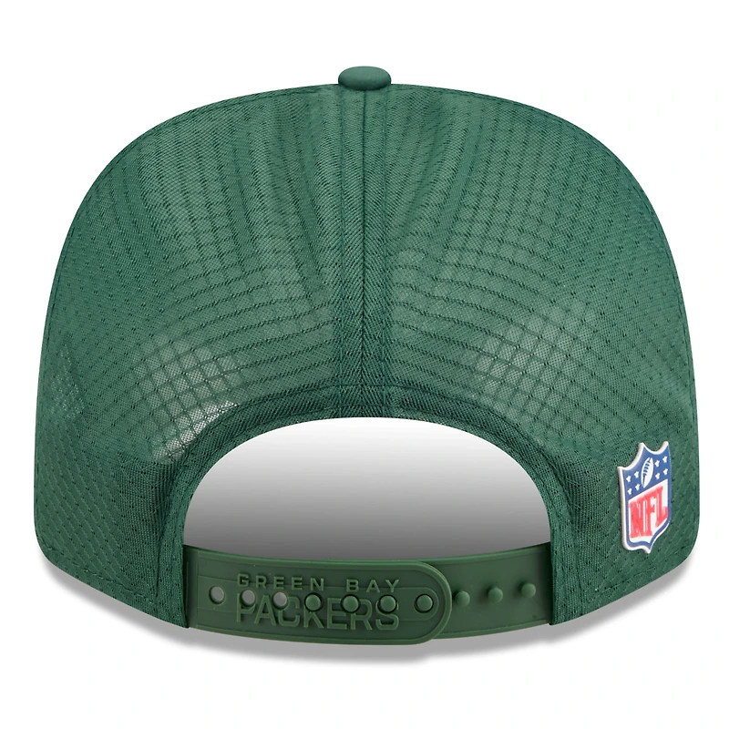 Men's New Era  Green Green Bay Packers 2025 Sideline 9SEVENTY Adjustable Trucker Hat