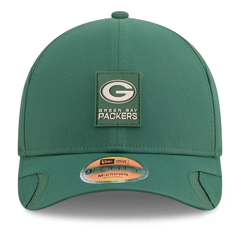 Casquette ajustable M-Crown 9FORTY verte New Era pour homme, édition 2025 des Packers de Green Bay