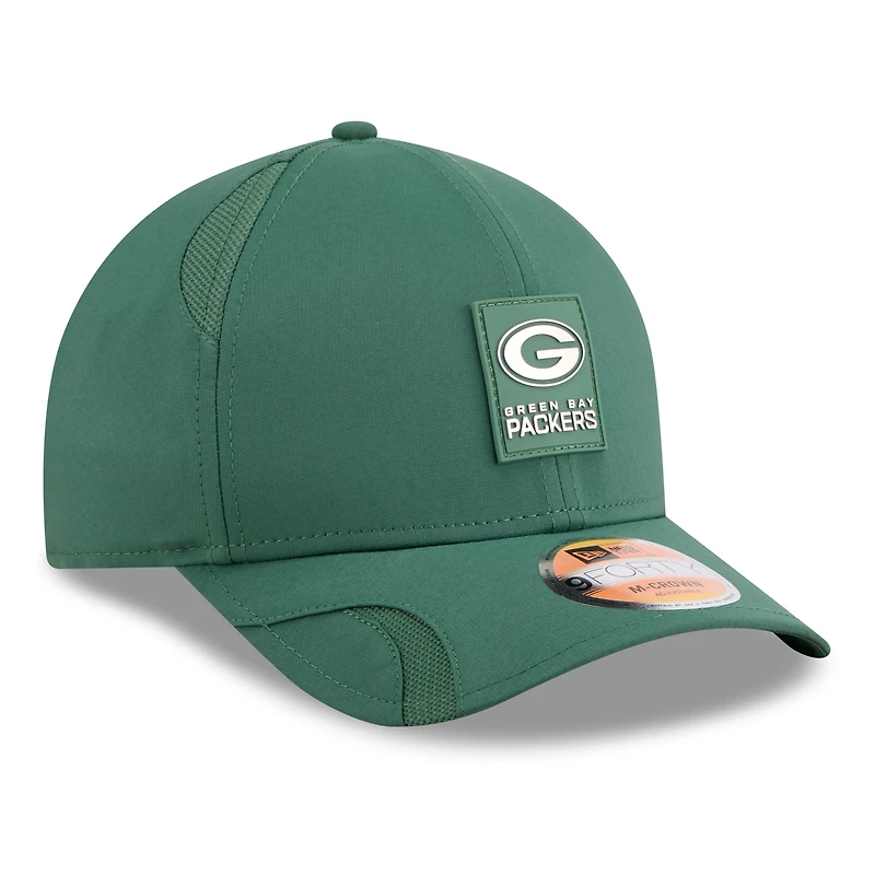 Casquette ajustable M-Crown 9FORTY verte New Era pour homme, édition 2025 des Packers de Green Bay